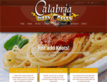 Tablet Screenshot of calabriapizzapasta.com